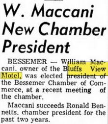 Bluffs Inn (Bluff View Motel) - Mar 1969 Owner Elected President Of Chamber